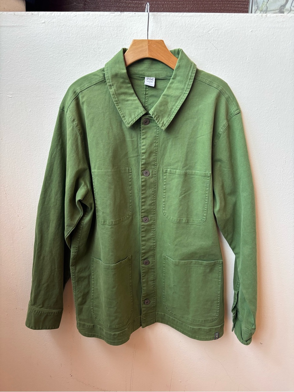 Stoic Green Men's Workwear Jacket - Casual Button-Up